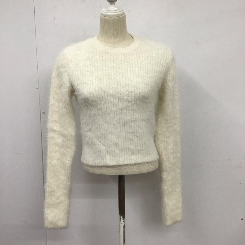ZARA M ザラ ニット、セーター 長袖 長袖ニットカットソー クルーネック セーター Knit Sweater 白 / ホワイト / 10127406拍卖