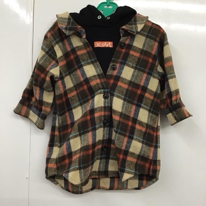 X-girl 90cm エックスガール チュニック 長袖 9294326-89 Short Dress Long Shirt Tunic マルチカラー / マルチカラー / 10120517拍卖