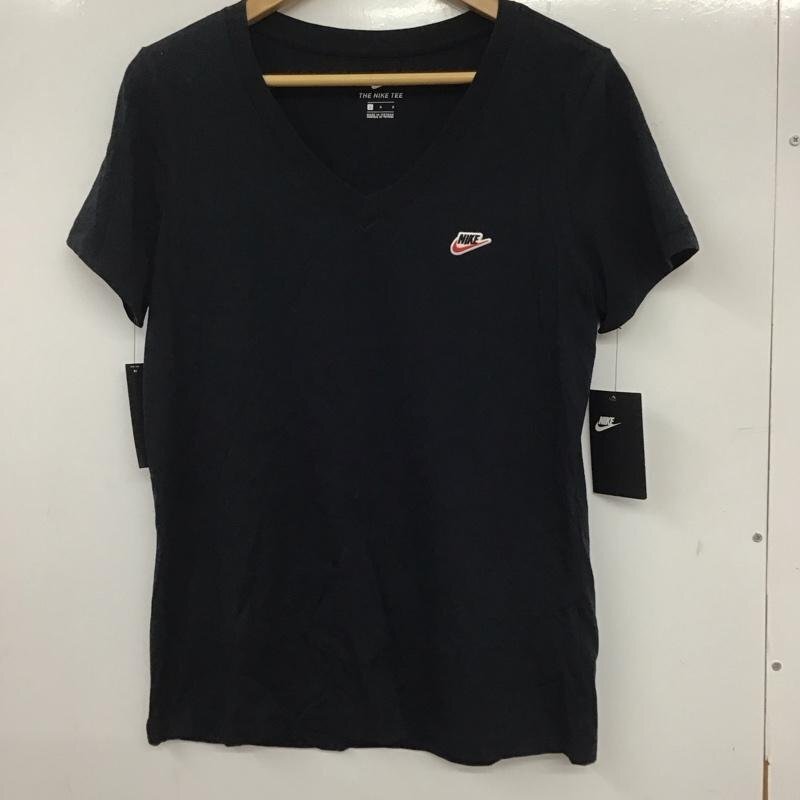 NIKE L ナイキ Tシャツ 半袖 AR5370-010 Vネック スポーツウェア タグ付き T Shirt 黒 / ブラック / 10135559拍卖