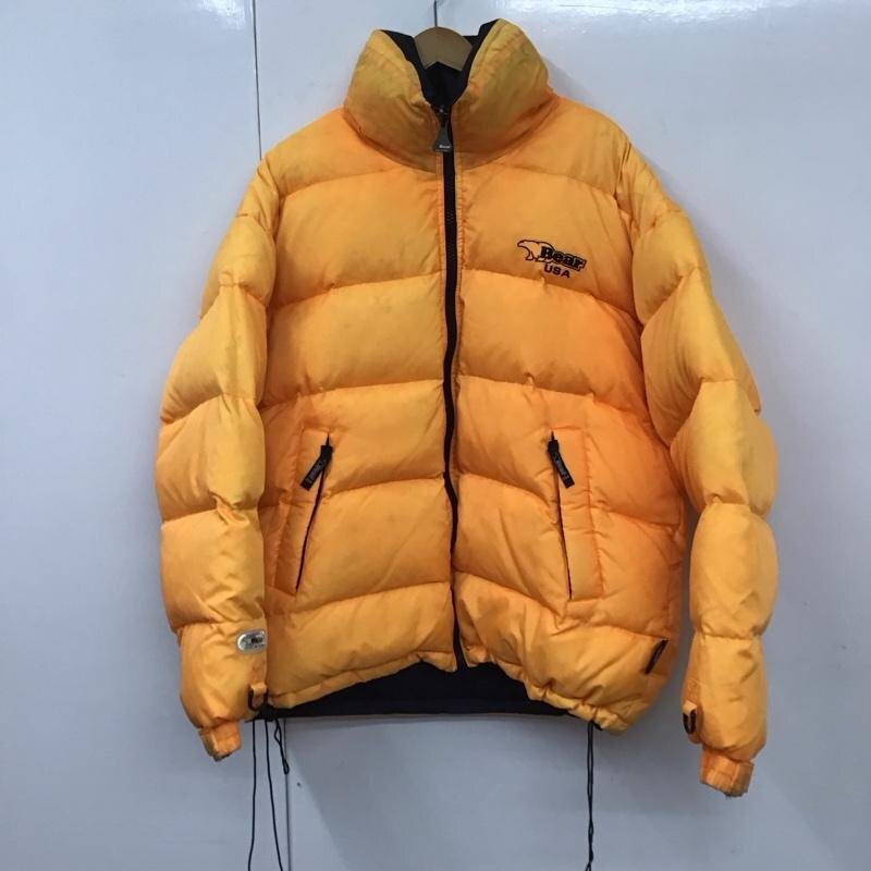 Bear USA L ベアー ジャケット、上着 ダウンジャケット リバーシブル Jacket 黒 / ブラック / X 橙 / オレンジ / 10129962拍卖