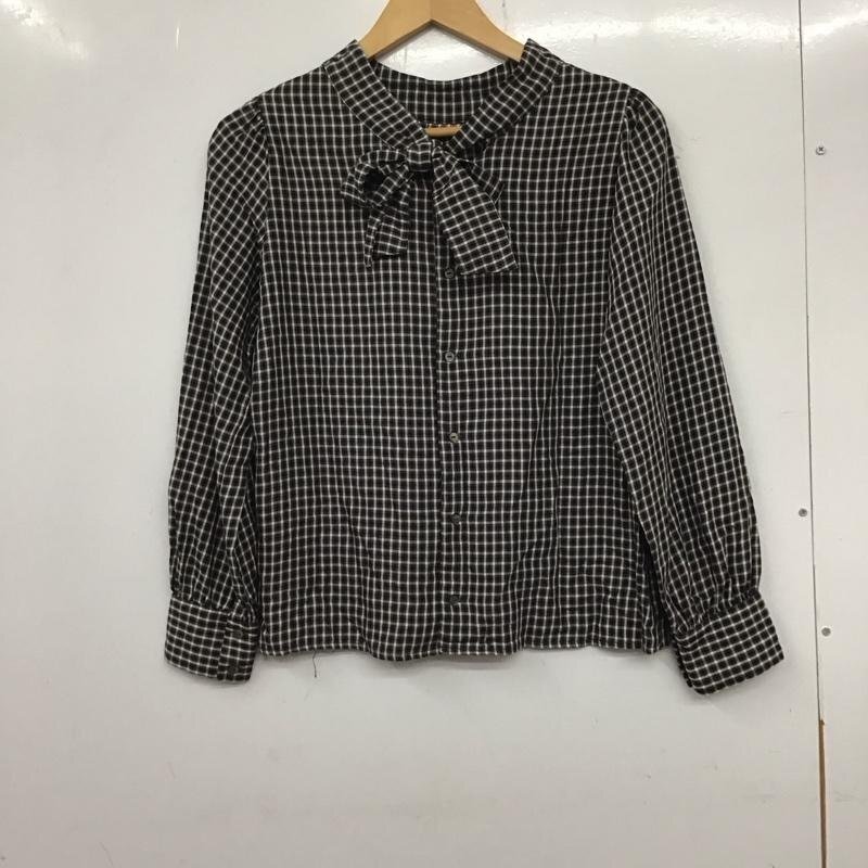 Techichi FREE テチチ シャツ、ブラウス 長袖 nsd-1708689 ボウタイブラウス リボン チェック 長袖シャツ Shirt Blouse 10134103拍卖