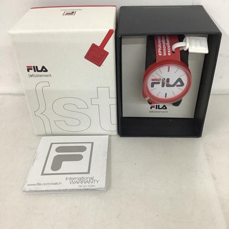FILA 表記無し フィラ 腕時計 アナログ(クォーツ式) 38-199 シリコンベルト 箱有 Watch Analog (Quartz) 赤 / レッド / 10134431拍卖