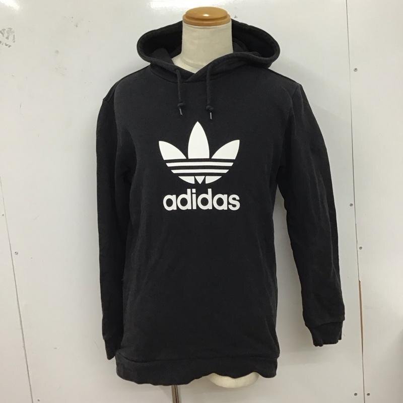 adidas M アディダス パーカー 長袖 cw1240トレフォイルフーディー プルオーバー スウェット パーカー 黒 / ブラック / 10127796拍卖