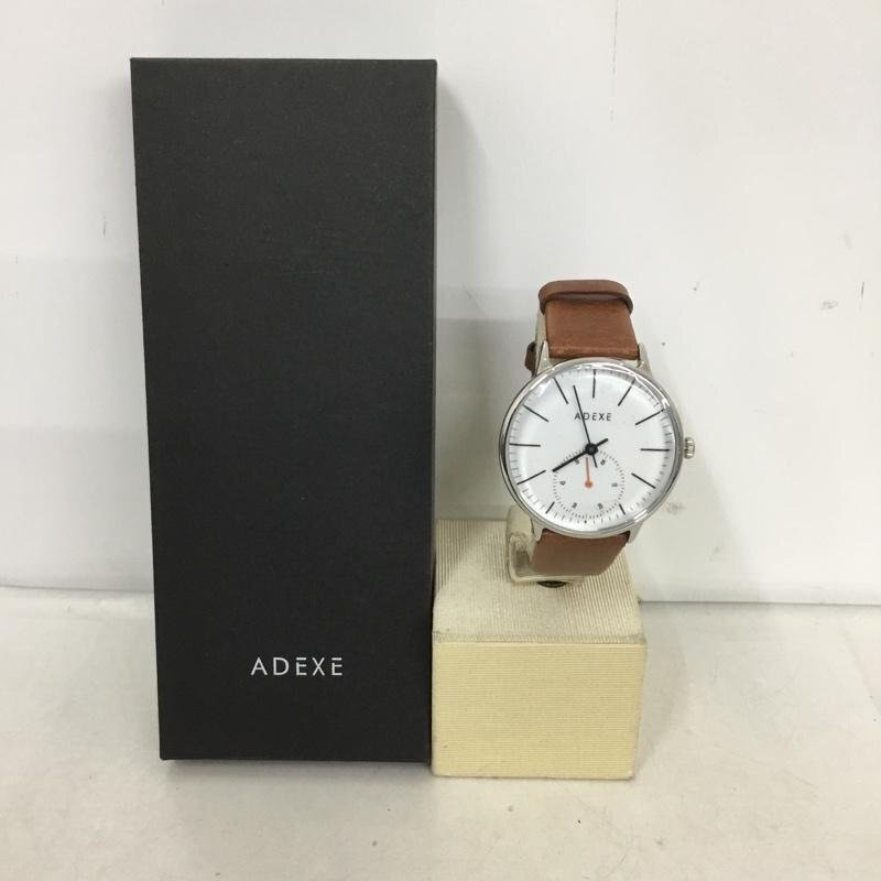 ADEXE 表記無し アデクス 腕時計 アナログ(クォーツ式) 1870A-03 レザーベルト 箱有 Watch Analog (Quartz) 10135138拍卖