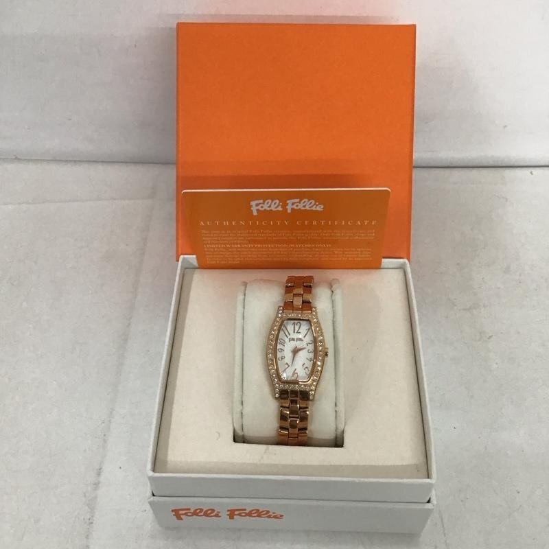 Folli Follie 表記無し フォリフォリ 腕時計 アナログ(クォーツ式) WF8B026BP 箱有 Watch Analog (Quartz) 金 / ゴールド / 10134356拍卖