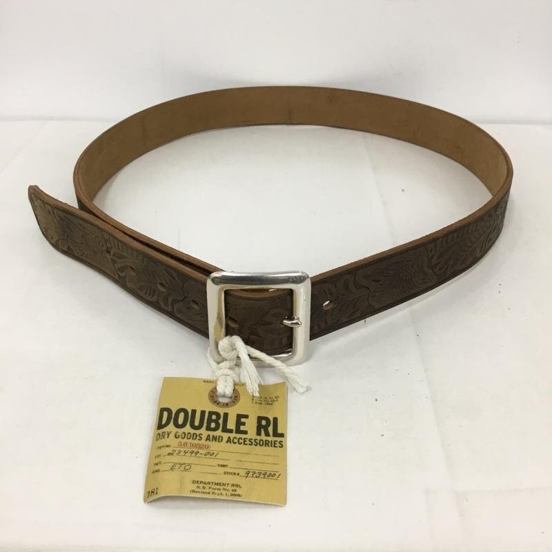 RRL 表記無し ダブルアールエル ベルト・バックル ベルト レザー Belt 茶 / ブラウン / 10128809拍卖