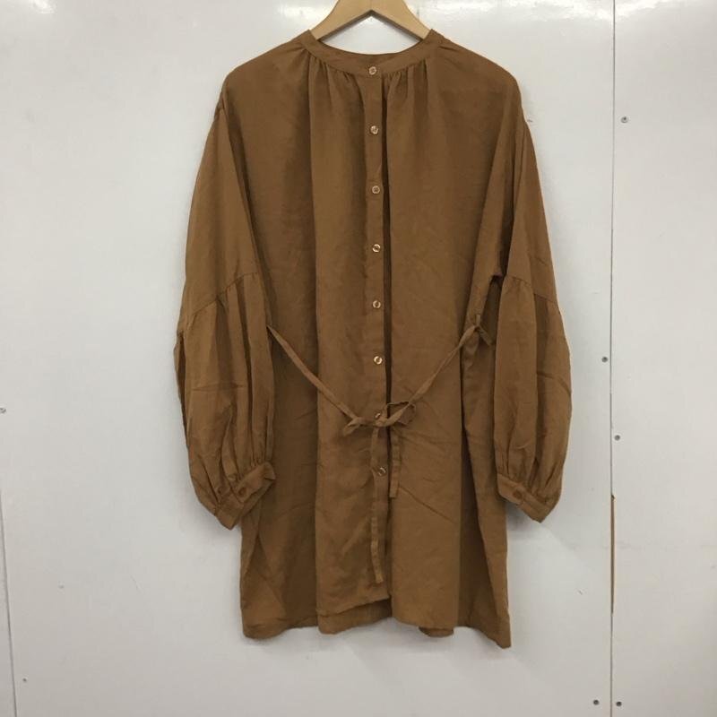 LOWRYS FARM FREE ローリーズファーム シャツ、ブラウス 長袖 長袖シャツ 無地シャツ ノーカラーシャツ ウエスト切り替え 10135070拍卖