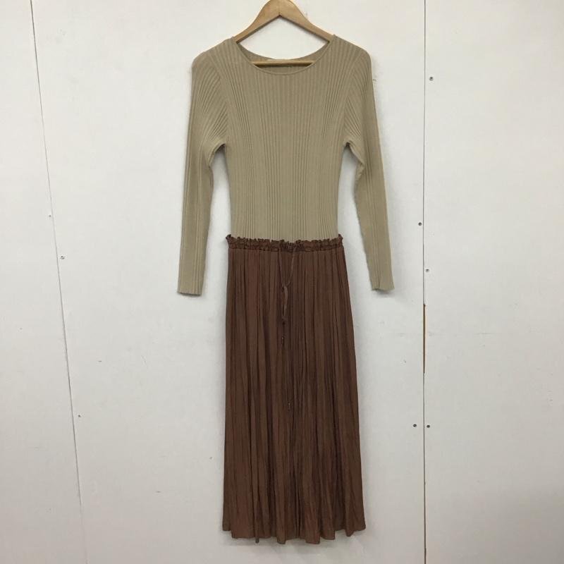 nano・universe 36 ナノユニバース ワンピース ロングスカート 長袖ロングワンピース プリーツスカート クルーネック 10134315拍卖