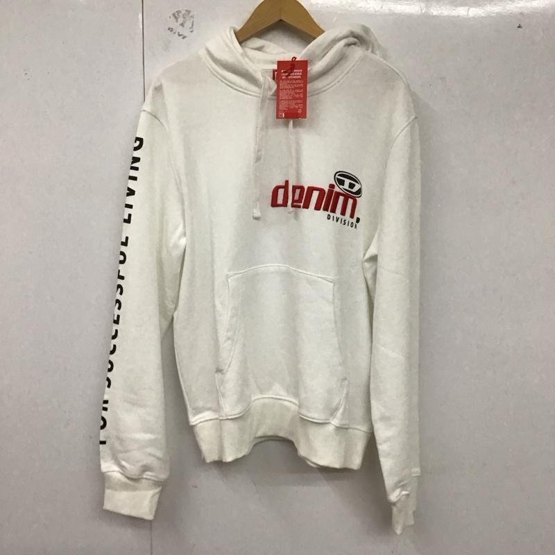 DIESEL L ディーゼル パーカー 長袖 Hooded Sweatshirt Hoodie 白 / ホワイト / 10128578拍卖