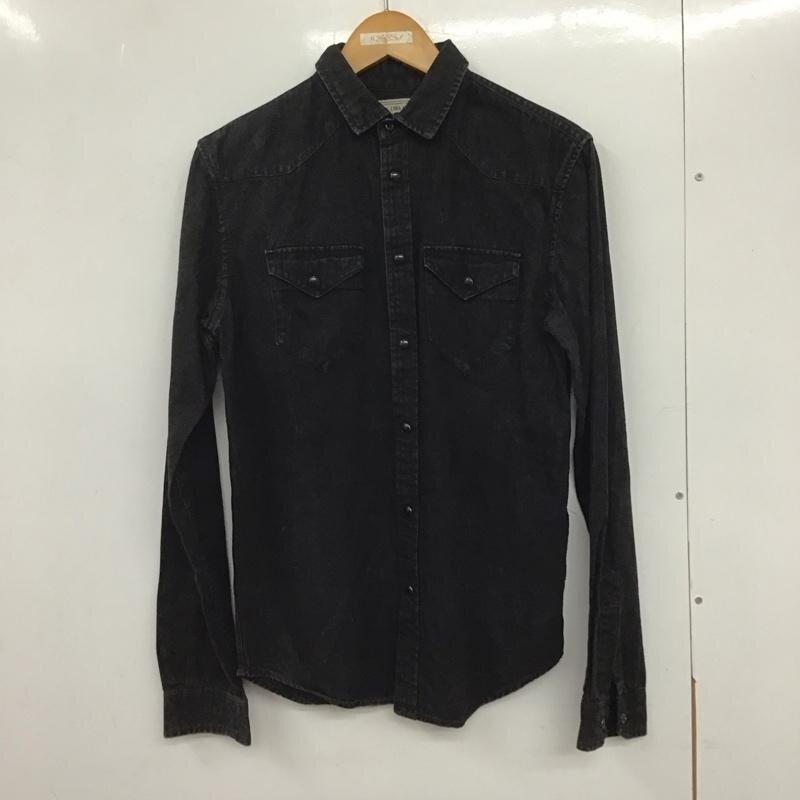 ZARA MAN S ザラメン シャツ、ブラウス 長袖 長袖シャツ 無地シャツ カラーシャツ Shirt Blouse 黒 / ブラック / 10133120拍卖