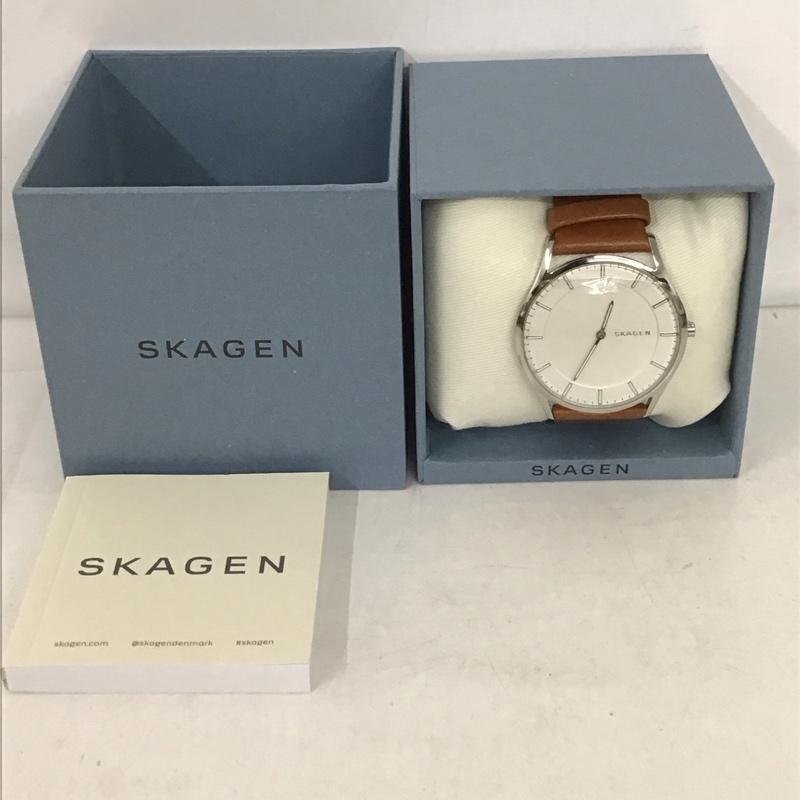 SKAGEN 表記無し スカーゲン 腕時計 アナログ(クォーツ式) SKW6219 レザーベルト 箱有 Watch Analog (Quartz) 10134345拍卖