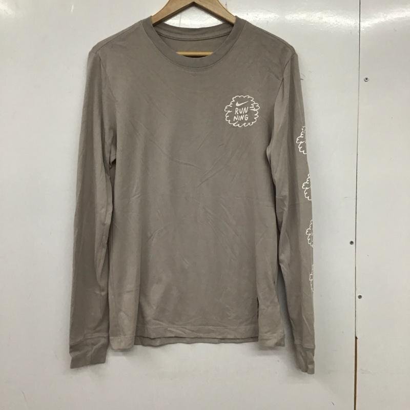 NIKE S ナイキ カットソー 長袖 ao0653-033 長袖カットソー プリントTシャツ クルーネック Cut and Sewn 灰 / グレー / 10133678拍卖