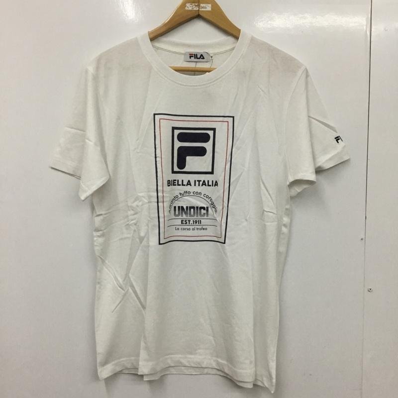 FILA M フィラ Tシャツ 半袖 FH7494 クルーネック タグ付き T Shirt 白 / ホワイト / 10133042拍卖