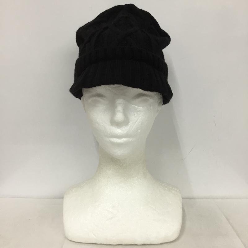 STUSSY 表記無し ステューシー 帽子 ニット帽 ツバ付き Knit Cap、Knit Hat Beanie 黒 / ブラック / 10133407拍卖