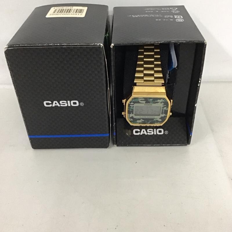 CASIO 表記無し カシオ 腕時計 デジタル A168WE 迷彩 箱有 Watch Digital 銀 / シルバー / 10134448拍卖