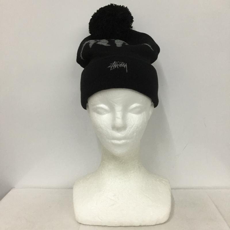 STUSSY 表記無し ステューシー 帽子 ニット帽 ボンボン Knit Cap、Knit Hat Beanie 黒 / ブラック / 10133398拍卖