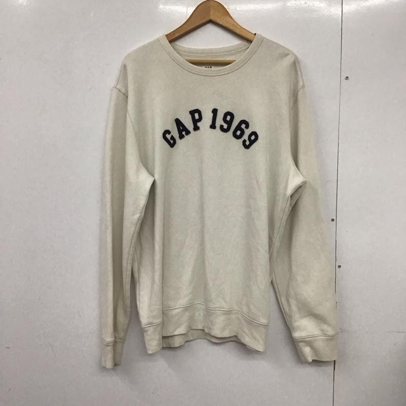 GAP L ギャップ トレーナー 長袖 長袖トレーナー スウェット クルーネック プルオーバー Sweat Sweatshirt 白 / ホワイト / 10132802拍卖