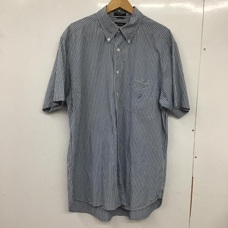 NAUTICA L ノーティカ シャツ、ブラウス 半袖 半袖シャツ ストライプシャツ ボタンダウンシャツ Shirt Blouse 10133129拍卖