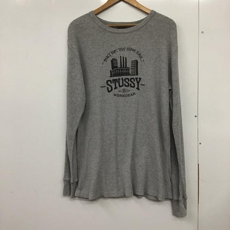 STUSSY XL ステューシー カットソー 長袖 長袖カットソー プリントカットソー クルーネック ワッフル Cut and Sewn 10132566拍卖
