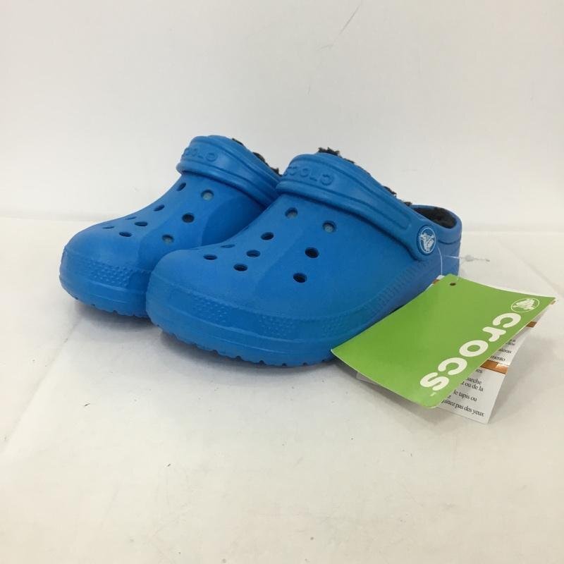 crocs 18.5cm クロックス その他シューズ その他シューズ 16245-49S 18.5cm ralen lined clog キッズ 青 / ブルー / 10135788拍卖