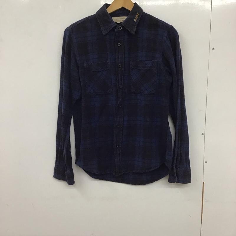AVIREX M アヴィレックス シャツ、ブラウス 長袖 長袖シャツ チェックシャツ カラーシャツ Shirt Blouse 青 / ブルー / 10135880拍卖