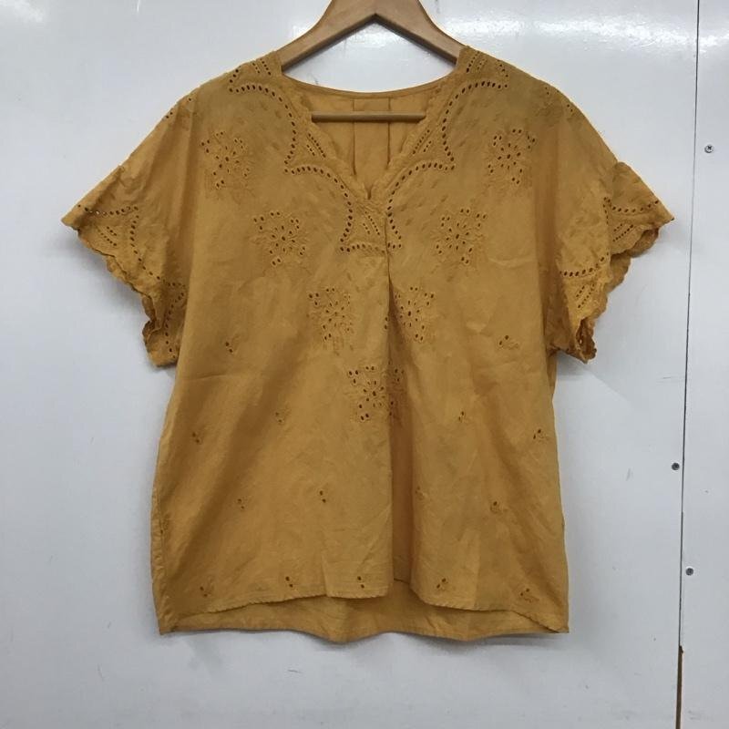 LEPSIM M レプシィム カットソー 半袖 LP060760SB アイレットレース Vネックブラウス Cut and Sewn 橙 / オレンジ / 10138974拍卖