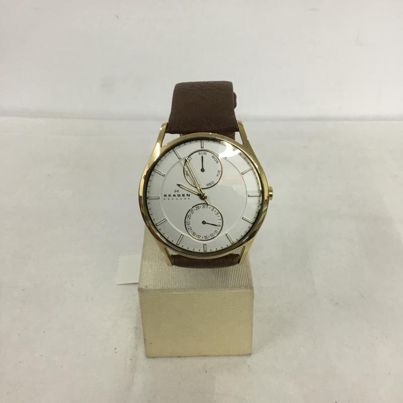SKAGEN 表記無し スカーゲン 腕時計 アナログ(クォーツ式) SKW6066 レザーベルト Watch Analog (Quartz) 10134984拍卖