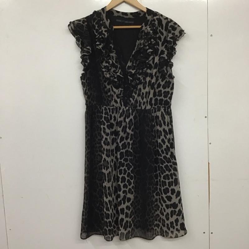 ZARA L ザラ ワンピース ひざ丈スカート ノースリーブ フリル One-Piece Medium Skirt 黒 / ブラック / X 灰 / グレー / 10138647拍卖