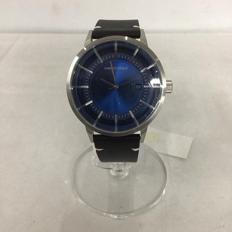 CHARLESVOGELE 表記無し シャルルホーゲル 腕時計 アナログ(クォーツ式) V0718 レザーベルト カレンダー 10135225拍卖