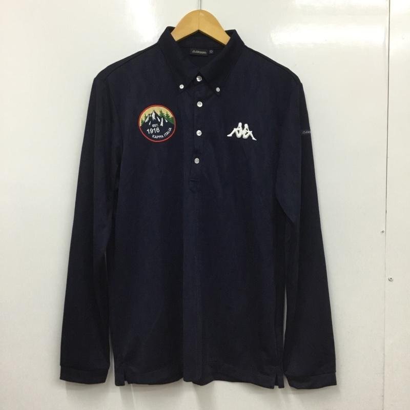 Kappa 表記無し カッパ ポロシャツ 長袖 KG952LS43 ボタンダウン ゴルフウェア タグ付き Polo Shirt 紺 / ネイビー / 10135700拍卖