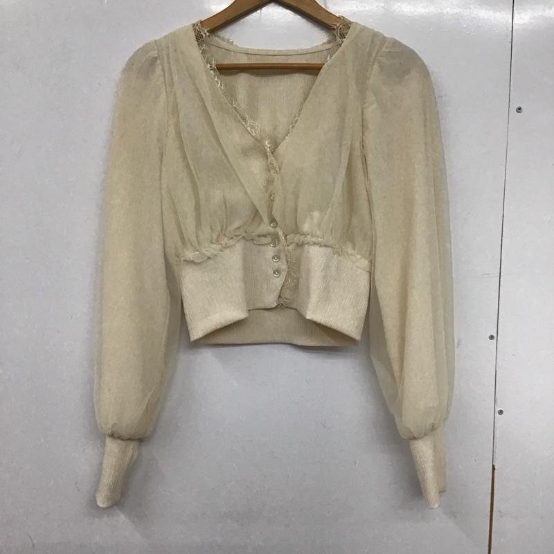 NICE CLAUP FREE ナイスクラップ カットソー 長袖 0131090200 チュール ショート丈 Vネック Cut and Sewn 10138577拍卖