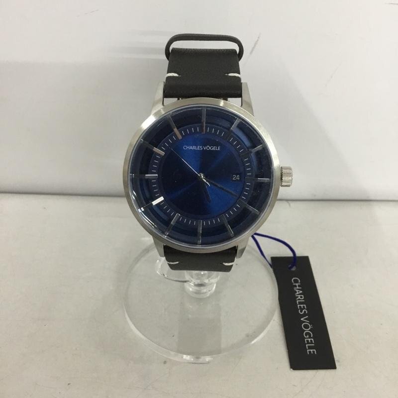 CHARLESVOGELE 表記無し シャルルホーゲル 腕時計 アナログ(クォーツ式) V0718 レザーベルト カレンダー 10135178拍卖
