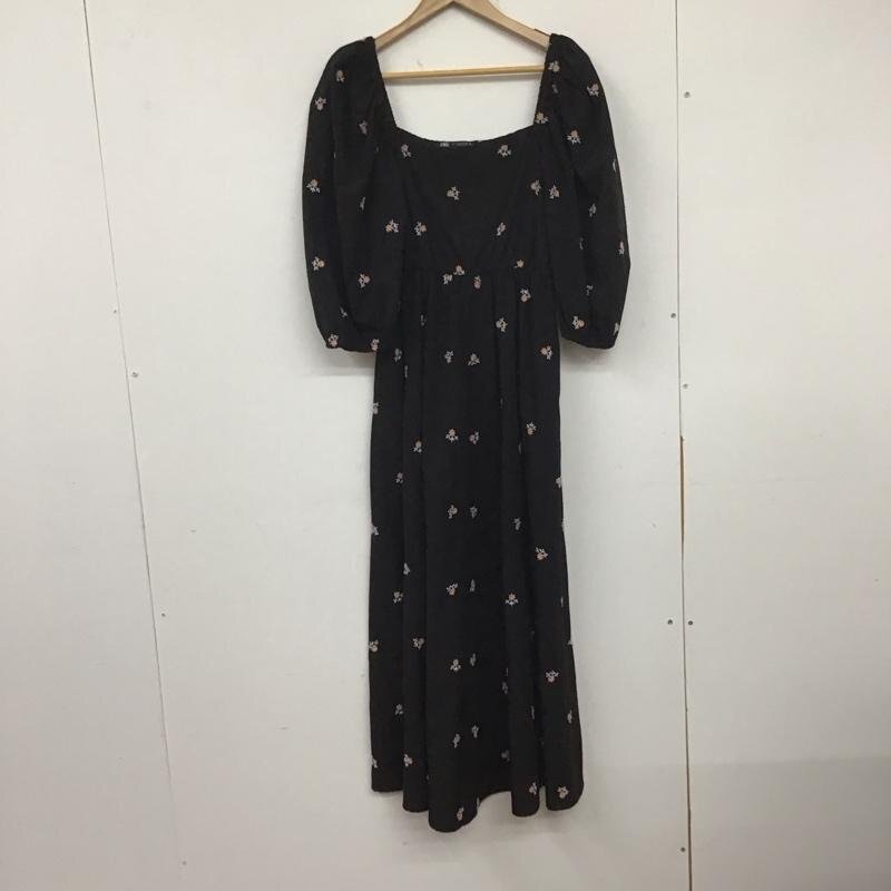 ZARA XS ザラ ワンピース ロングスカート 0881 801 800 パフスリーブ スクエアネック 刺繍 One-Piece Long Skirt 10138656拍卖