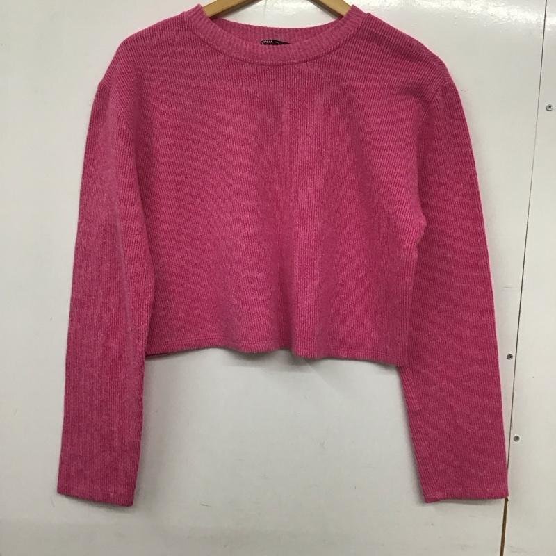 ZARA M ザラ ニット、セーター 長袖 Knit Sweater 桃 / ピンク / 10139387拍卖