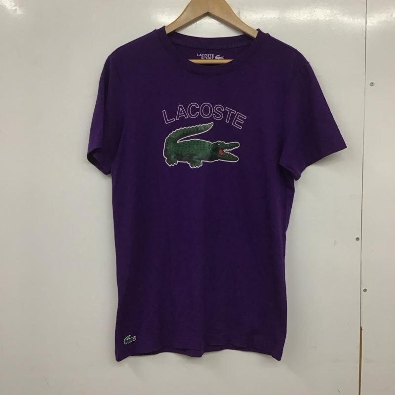 LACOSTE S ラコステ Tシャツ 半袖 半袖カットソー プリントTシャツ クルーネックカットソー T Shirt 紫 / パープル / 10138903拍卖