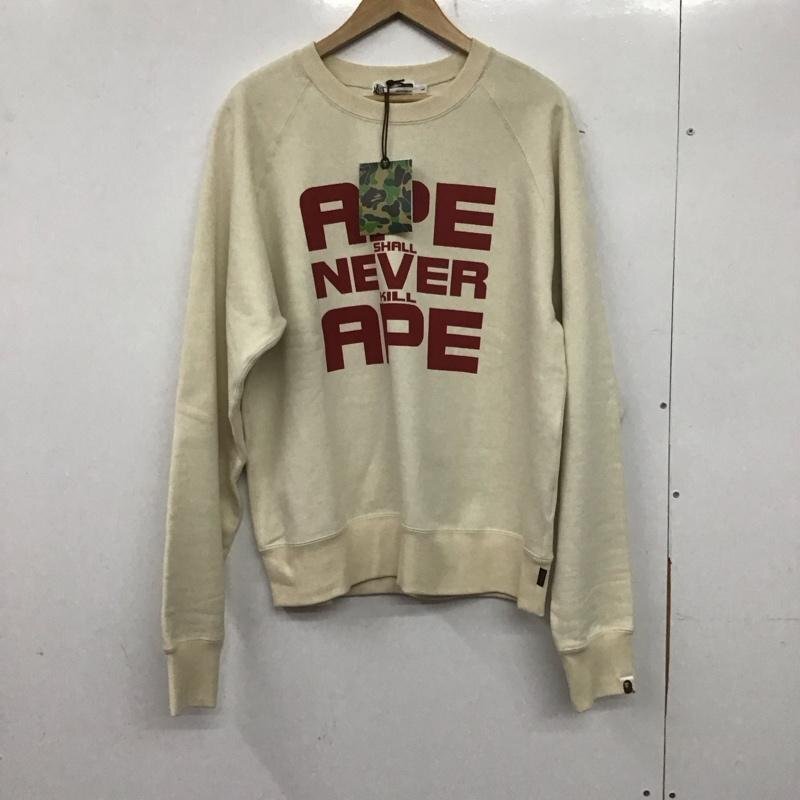 A BATHING APE L アベイシングエイプ トレーナー 長袖 長袖トレーナー スウェット クルーネック プルオーバー 10138780拍卖