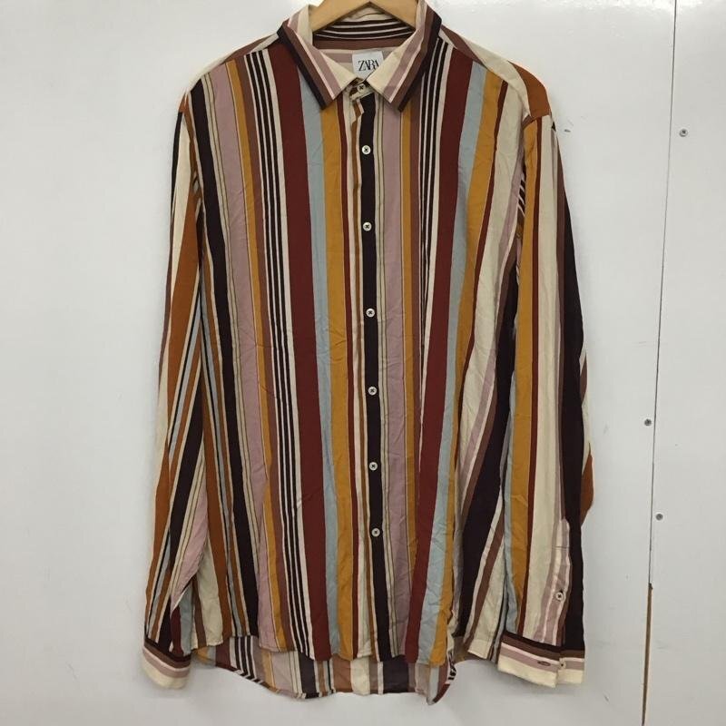 ZARA L ザラ シャツ、ブラウス 長袖 長袖シャツ ストライプシャツ カラーシャツ Shirt Blouse 10139700拍卖