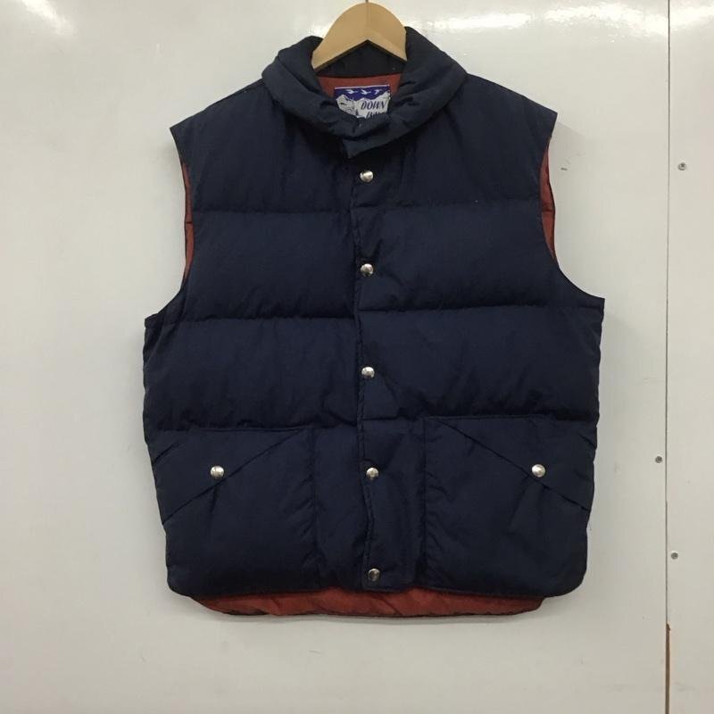 USED M 古着 ベスト ベスト ダウンベスト ノースリーブ 前ボタンベスト 古着 80s Vest インディゴ / インディゴ / 10139311拍卖
