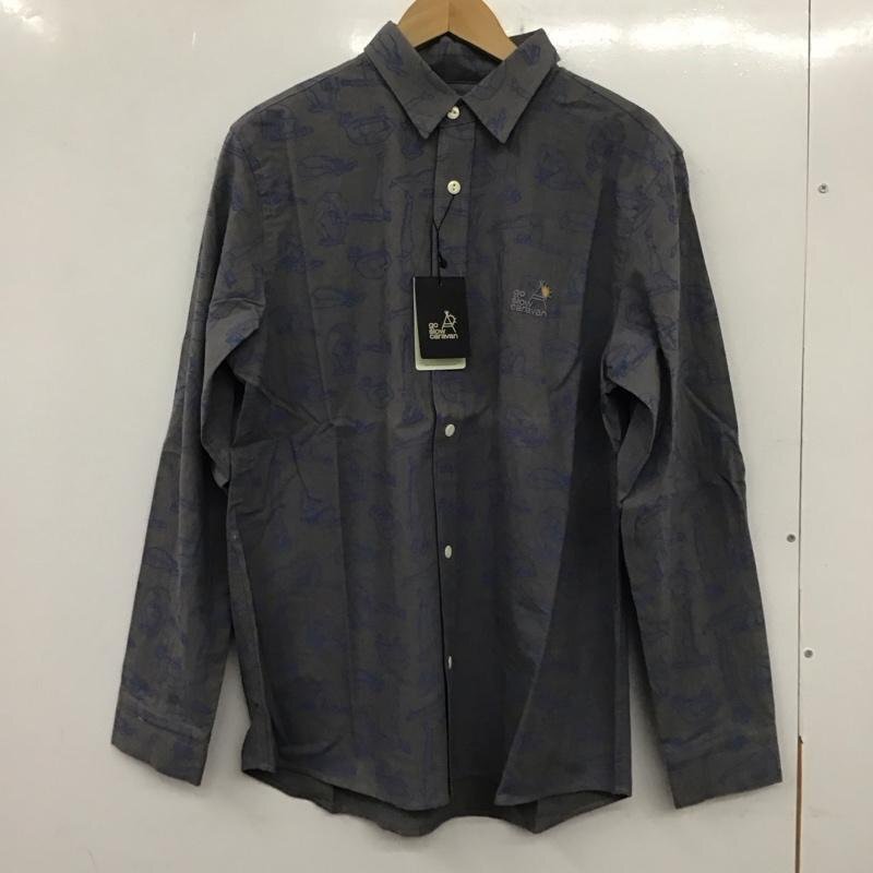 go slow caravan 4 ゴースローキャラバン シャツ、ブラウス 長袖 長袖シャツ プリントシャツ カラーシャツ Shirt Blouse 10138166拍卖