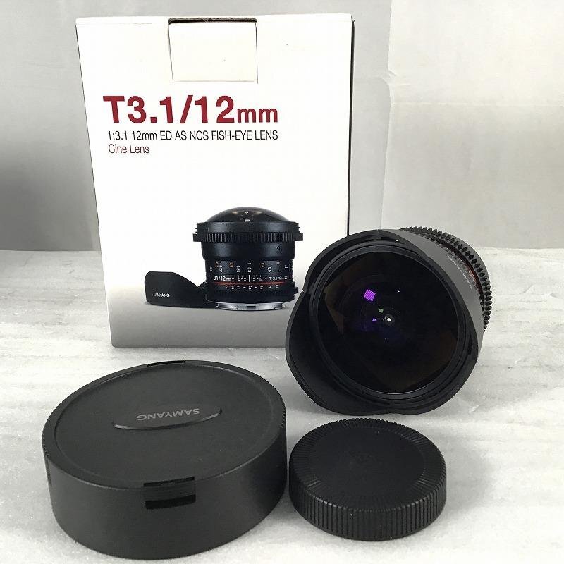 【未使用中古品】 サムヤン / SAMYANG 単焦点レンズ(SONY用) 12mm T3.1 ED AS NCS 魚眼レンズ 30020001拍卖