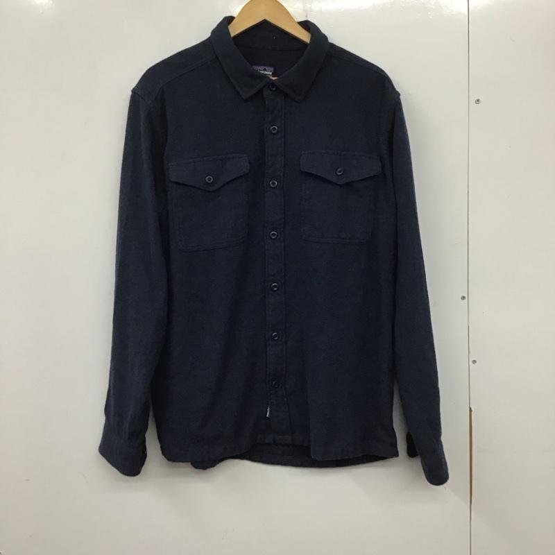 patagonia L パタゴニア シャツ、ブラウス 長袖 長袖シャツ 無地シャツ カラーシャツ Shirt Blouse 紺 / ネイビー / 10139846拍卖