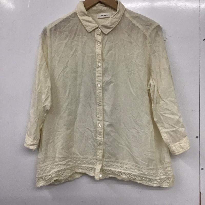niko and... M ニコアンド シャツ、ブラウス 七分袖 Shirt Blouse アイボリー / アイボリー / 10139929拍卖
