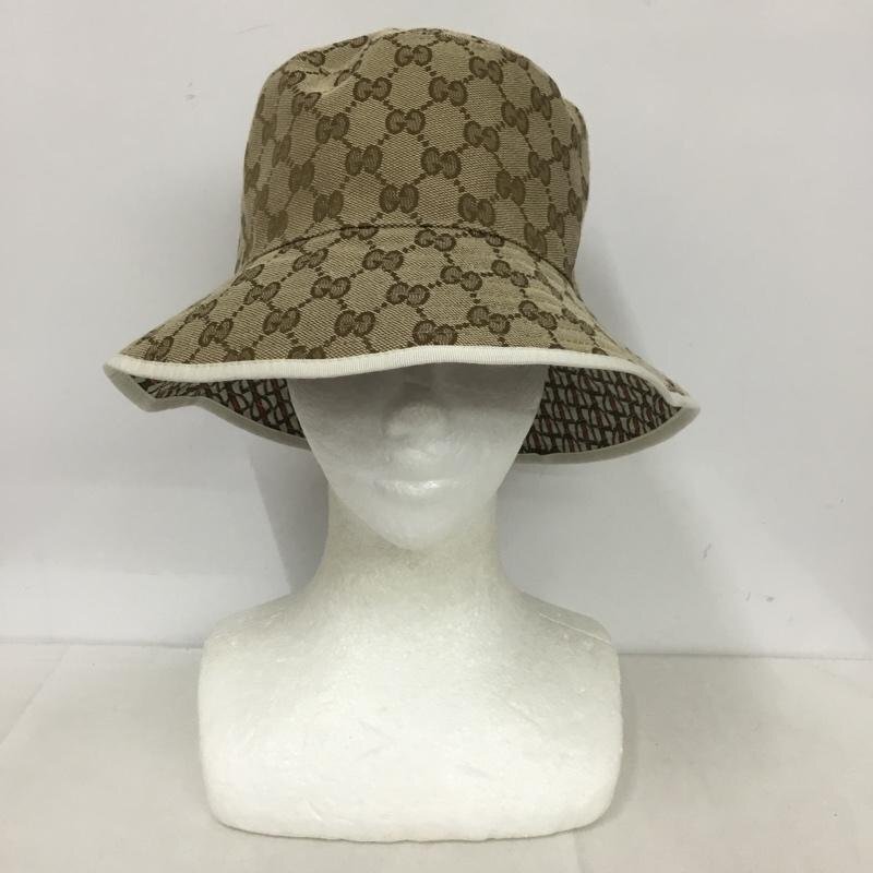 GUCCI 表記無し グッチ 帽子 ハット 768481 GGキャンバス Hat ベージュ / ベージュ / 10139983拍卖