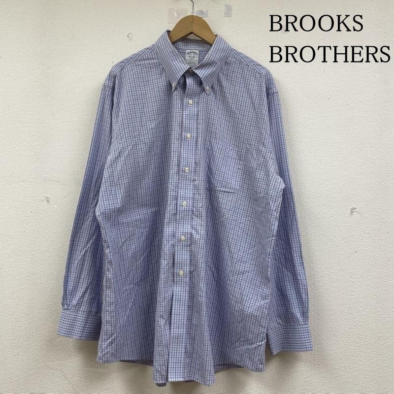 ブルックス ブラザーズ REGENT 1818 長袖 ボタンダウン シャツ ブラウス チェック サイズ17 1/2-35 -拍卖