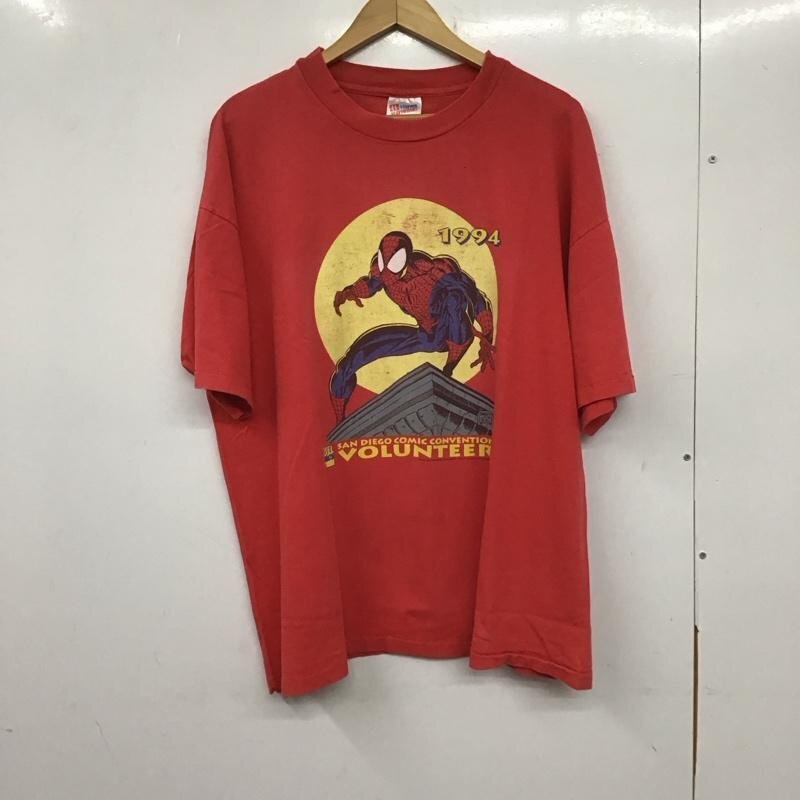 HANES XL ヘインズ Tシャツ 半袖 半袖カットソー プリントTシャツ クルーネックカットソー 古着 90s スパイダーマン T Shirt 10140146拍卖