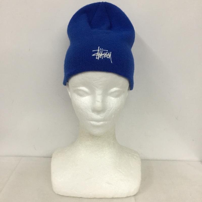 STUSSY 表記無し ステューシー 帽子 ニット帽 ビーニー Knit Cap、Knit Hat Beanie 青 / ブルー / 10140155拍卖