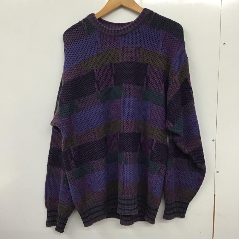 USED M 古着 ニット、セーター 長袖 長袖ニットカットソー クルーネック セーター Knit Sweater 10140266拍卖
