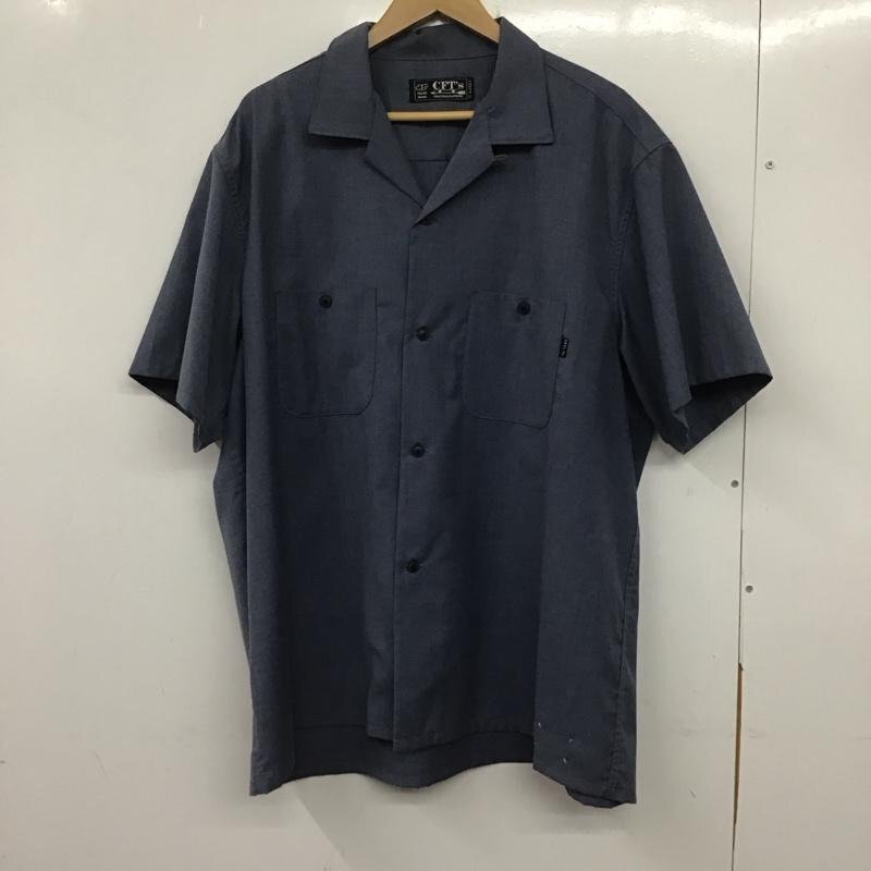 CFT'S XL シーエフティーズ シャツ、ブラウス 半袖 オープンカラー 開襟シャツ Shirt Blouse 青 / ブルー / 10140236拍卖