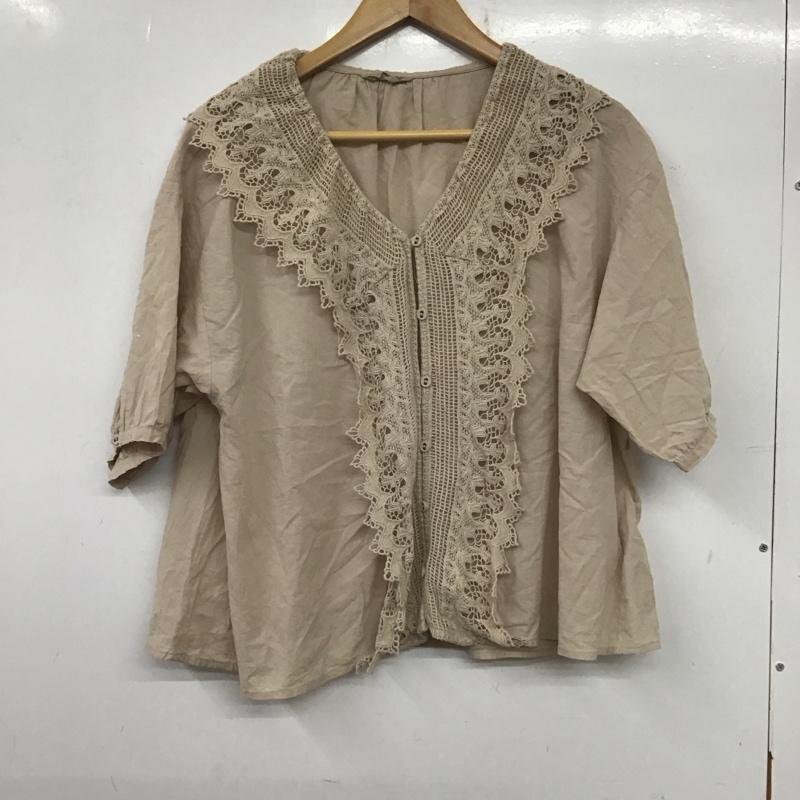 Samansa Mos2 FREE サマンサモスモス シャツ、ブラウス 半袖 Shirt Blouse ベージュ / ベージュ / 10140337拍卖