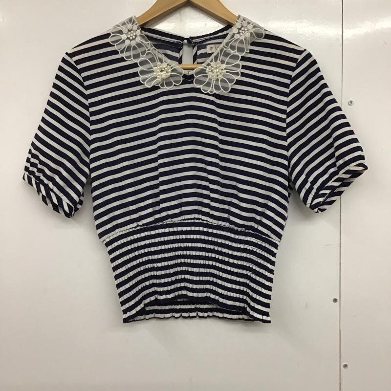 axes femme M アクシーズファム カットソー 半袖 Cut and Sewn 白 / ホワイト / X 紺 / ネイビー / 10140630拍卖